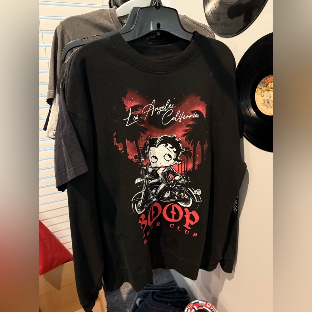 Betty Boop Black Sweater with Red Accents
